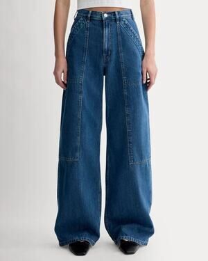 Everlane The Carpenter Jean Women's 32 R Medium Blue Relaxed Baggy Fit Oversized